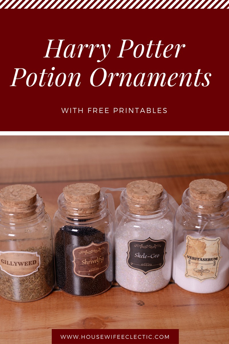 Harry Potter Potion Ornaments with Free Printables - Housewife Eclectic